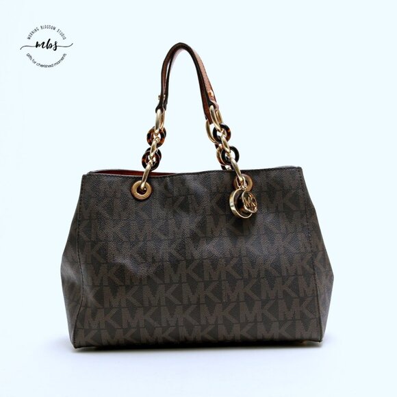 Michael Kors Cynthia Signature Medium Satchel - Picture 2 of 13